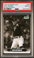 2024 Topps Stadium Club Paul Skenes Black & White Rookie SSP  #237 PSA 8