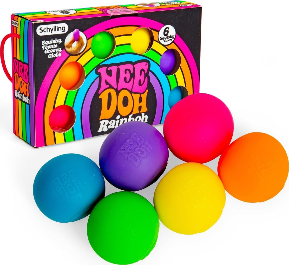 NeeDoh Rainboh Teenie - Contains 6 Mini Groovy Globs