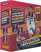 2024-25 Panini NBA Revolution Basketball Trading Cards Mega Box — Sports Trading Cards
