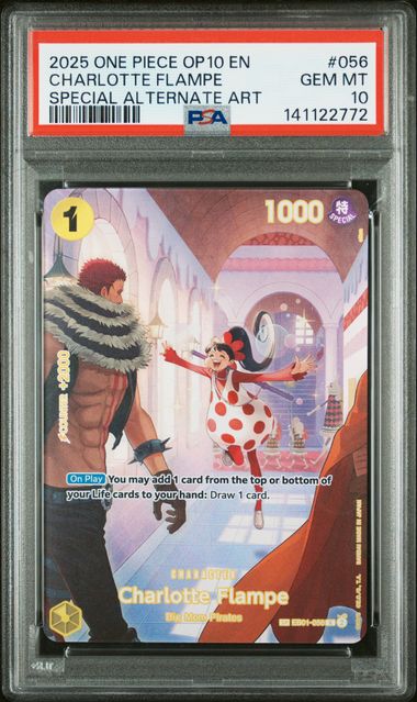 2025 One Piece EN EB01-056 Charlotte Flampe Special Alternate Art SP PSA 10
