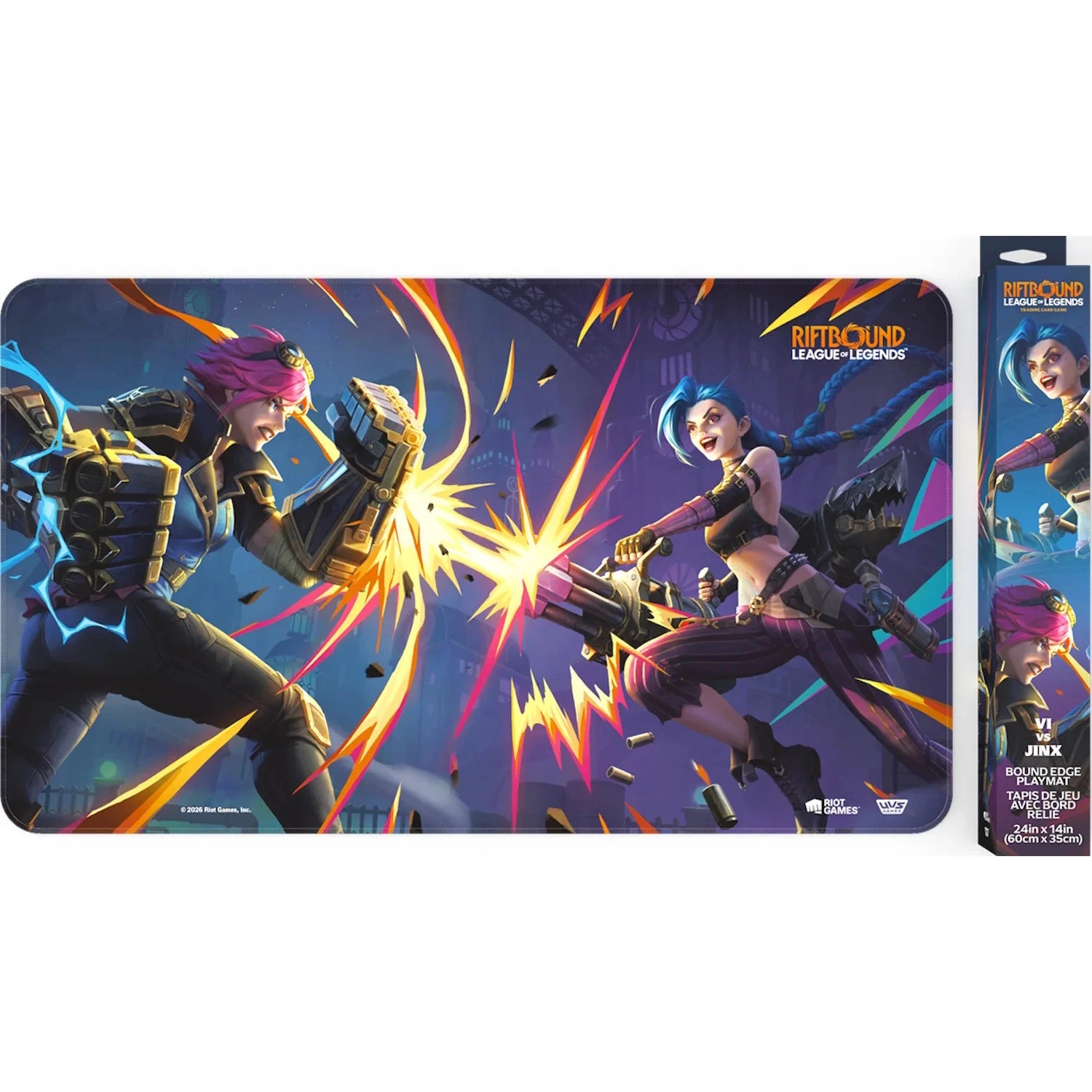 Riftbound League of Legends TCG: Vendetta Playmat #1 (Vi and Jinx)