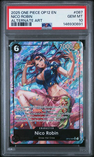 2025 One Piece Nico Robin (Alternate Art) OP12-087 Legacy of the Master PSA 10