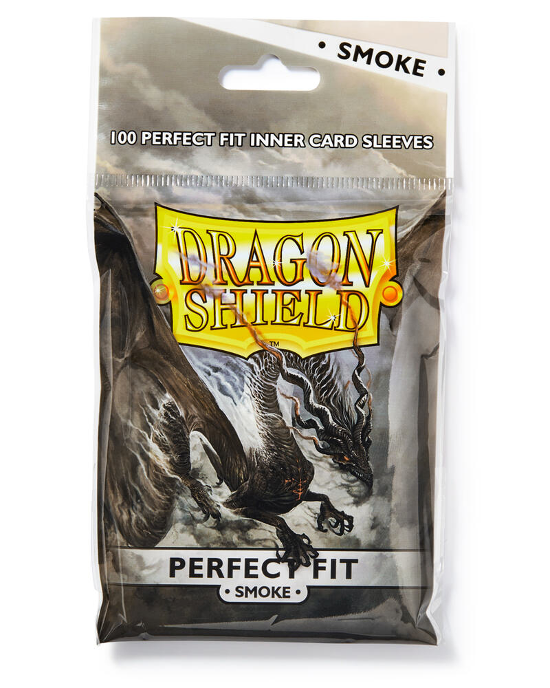 Dragon Shield 100 Count Bag Perfect Fit Inner Sleeves - Smoke / Clear — Supplies