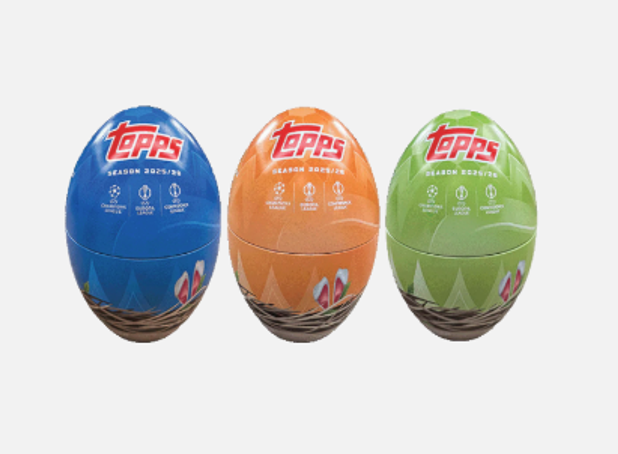 2025-26 Topps UEFA Club Competitions Easter Tin (Styles May Vary) — Sports Trading Cards