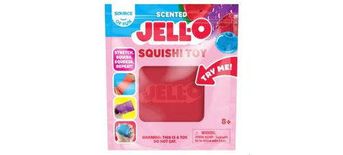 Scented JELL-O Squishi Toy in retail packaging