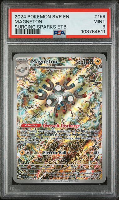 2024 Pokemon Surging Sparks Black Star Promo #159 Magneton PSA 9