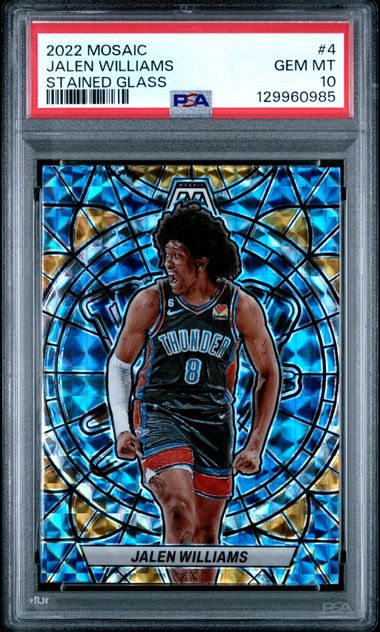 2022 PANINI MOSAIC STAINED GLASS #4 JALEN WILLIAMS PSA 10 — Sports Trading Cards