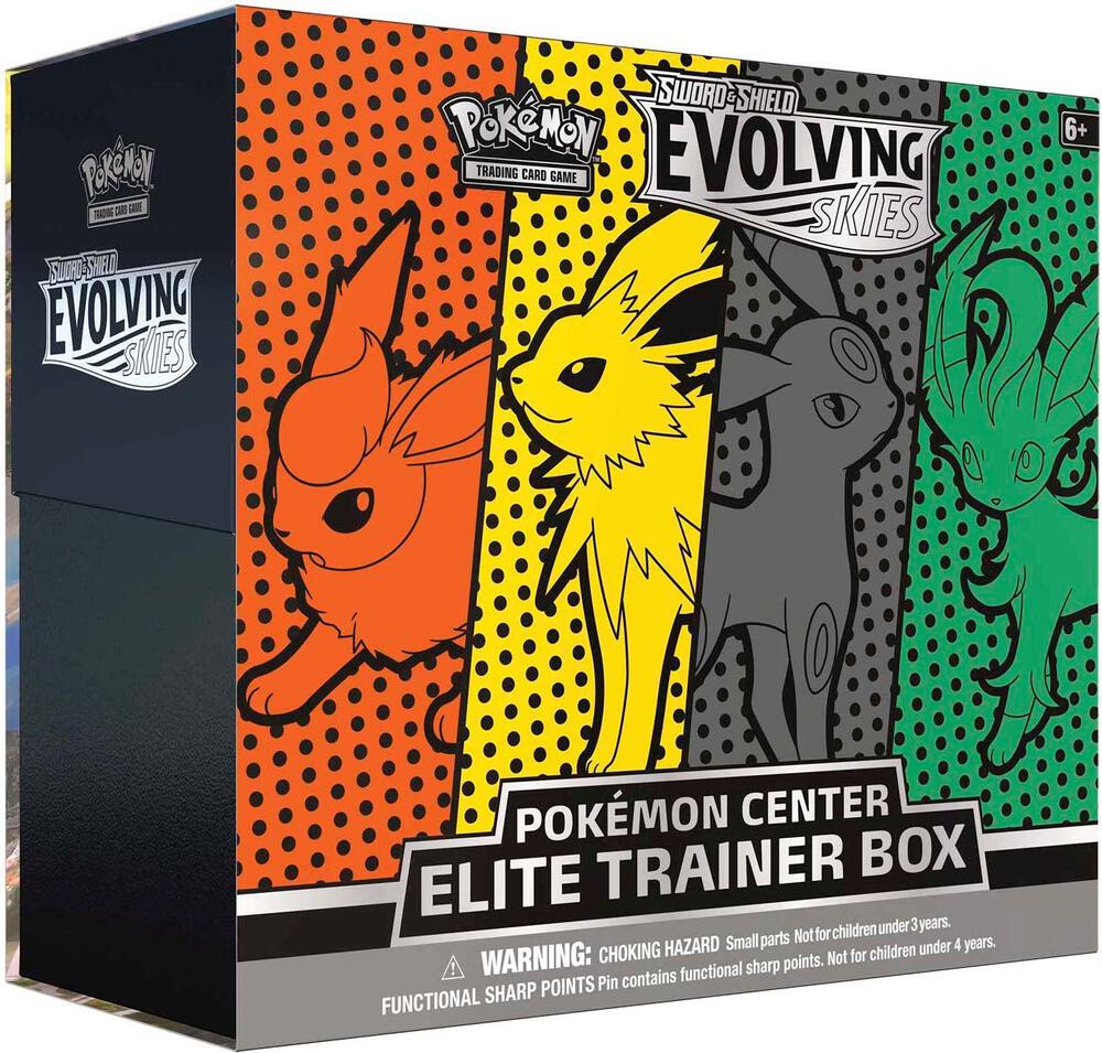 Evolving Skies Pokemon Center Elite Trainer Box [Jolteon/Flareon/Umbreon/Leafeon] (Exclusive) — Trading Cards