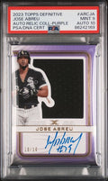 2023 Topps Definitive Collection Autograph Relic Collection Arcja Jose Abreu Purple PSA 9 Auto 10