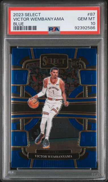 2023 PANINI SELECT #87 VICTOR WEMBANYAMA BLUE PSA 10