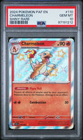 2024 POKEMON PAF EN-PALDEAN FATES #110 CHARMELEON SHINY RARE PSA 10