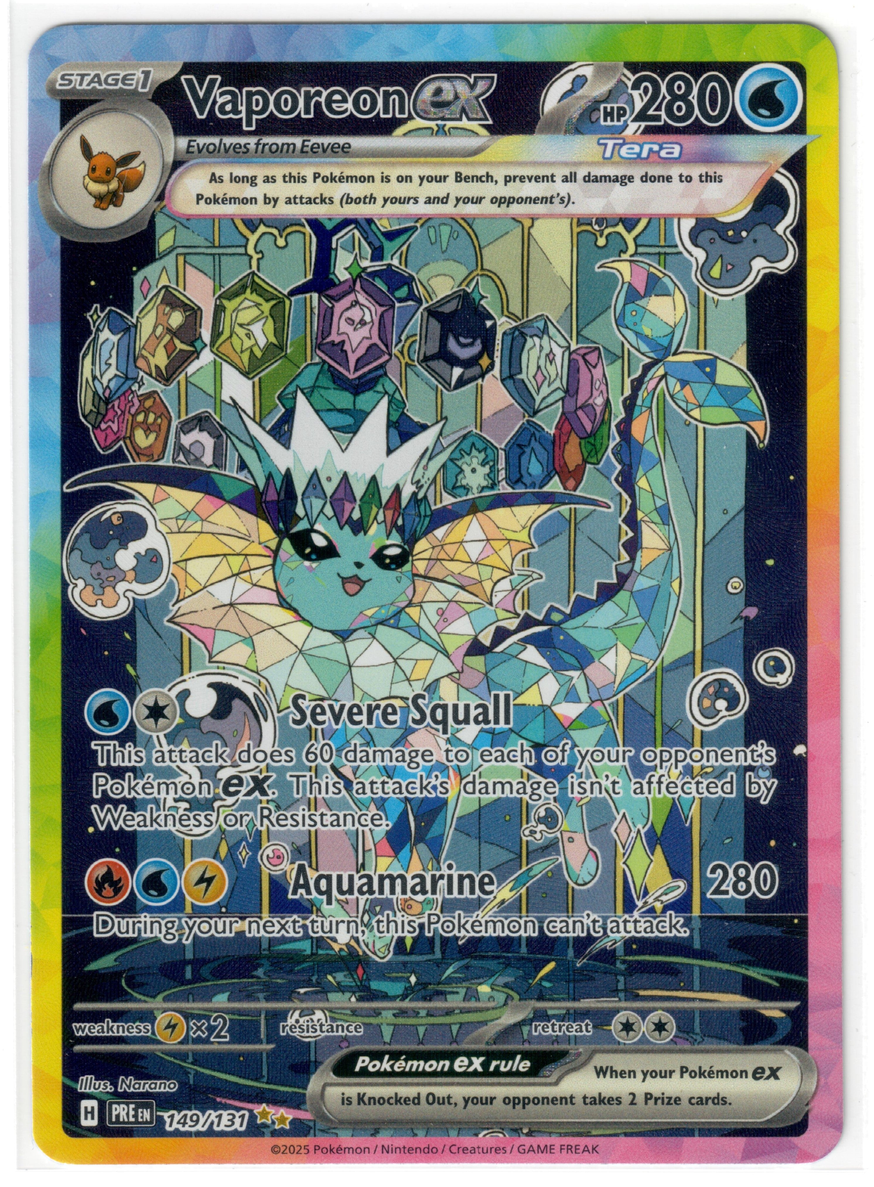 Vaporeon ex - 149/131 - SV: Prismatic Evolutions (PRE) — Pokemon