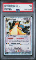 2003 POKEMON EX DRAGON #90 DRAGONITE EX-HOLO DRAGON PSA 1