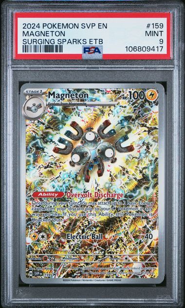 2024 Pokemon Surging Sparks Black Star Promo #159 Magneton PSA 9