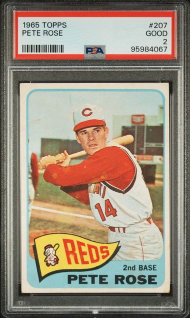 1965 Topps Pete Rose #207 Reds PSA 2