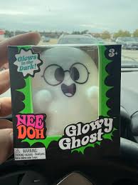 NeeDoh Glowhy WHITE Ghost - Halloween Glow-in-The-Dark - RANDOM FACIAL FEATURE