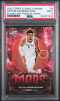 2025 TOPPS COSMIC CHROME PLANETARY PURSUIT #6 VICTOR WEMBANYAMA PLANETARY PURSUIT-MARS PSA 9