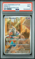 2024 POKEMON SVP EN-SV BLACK STAR PROMO #075 MIMIKYU PALDEAN FATES ETB PSA 9