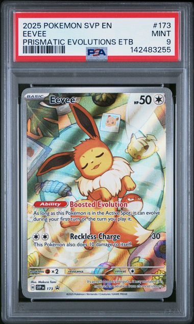 2025 Pokemon Scarlet & Violet Promo Prismatic Evolutions ETB Full Art Eevee #173 PSA 9