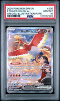 2025 POKEMON DRI EN-DESTINED RIVALS #230 ETHAN'S HO-OH ex SPECIAL ILLUSTRATION RARE PSA 10