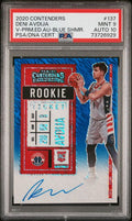 2020-21 Panini Contenders Deni Avdija /20 RC Auto Blue Shimmer PSA 9 Auto 10