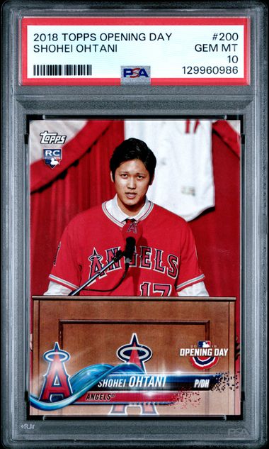 2018 TOPPS OPENING DAY #200 SHOHEI OHTANI PSA 10 — Sports Trading Cards