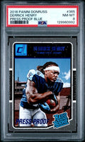 2016 PANINI DONRUSS #365 DERRICK HENRY PRESS PROOF BLUE PSA 8 — Sports Trading Cards