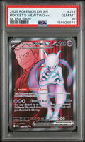 2025 Pokemon Scarlet & Violet Destined Rivals Full Art Team Rocket's Mewtwo ex #213 PSA 10